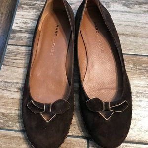 Marc Jacobs Brown Suede Ballet Flats